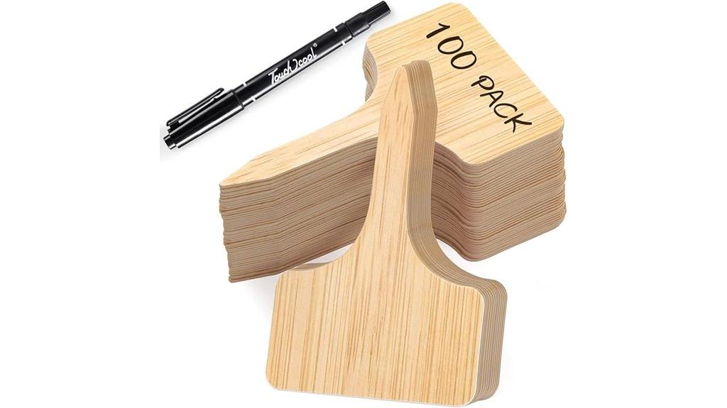 plant labels with marker
