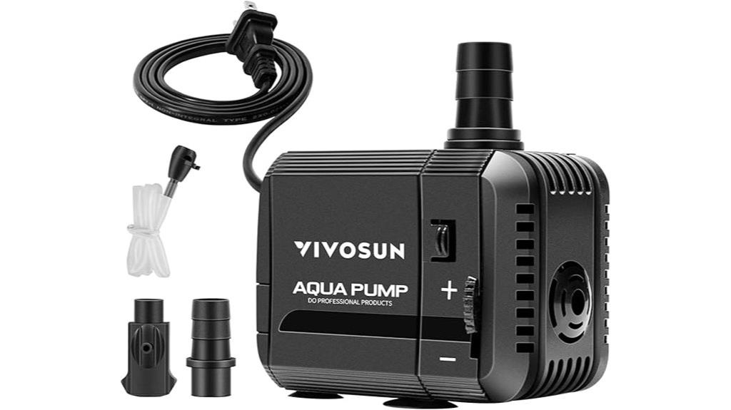 powerful 130gph submersible pump