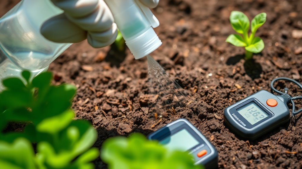 prepare soil testing area