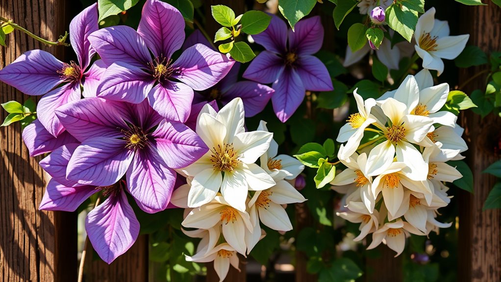 pruning fertilizing supporting climbers