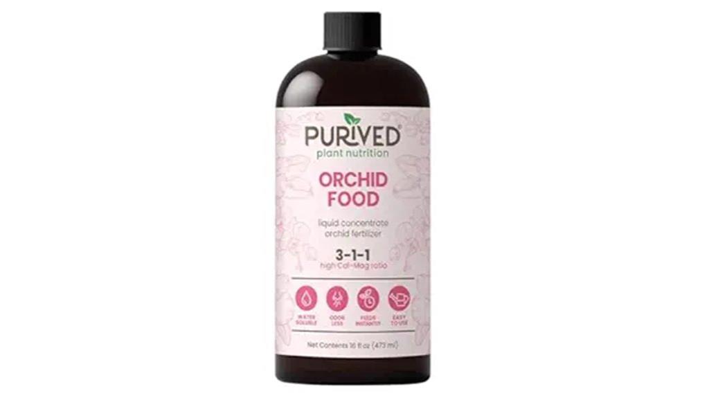 purived orchid fertilizer bottle