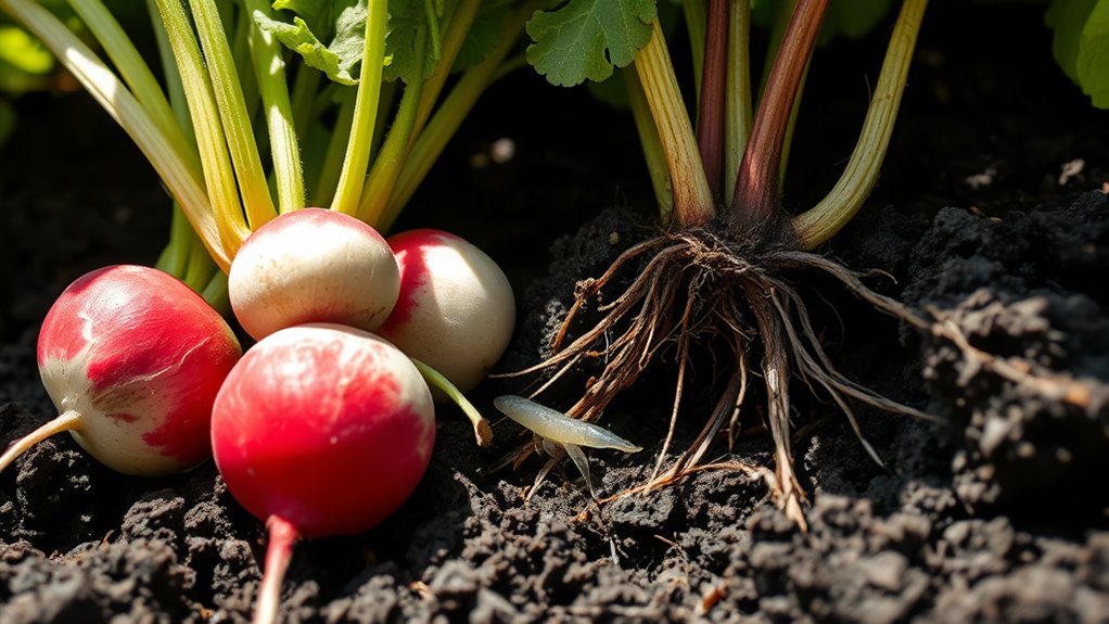 radishes with root maggots