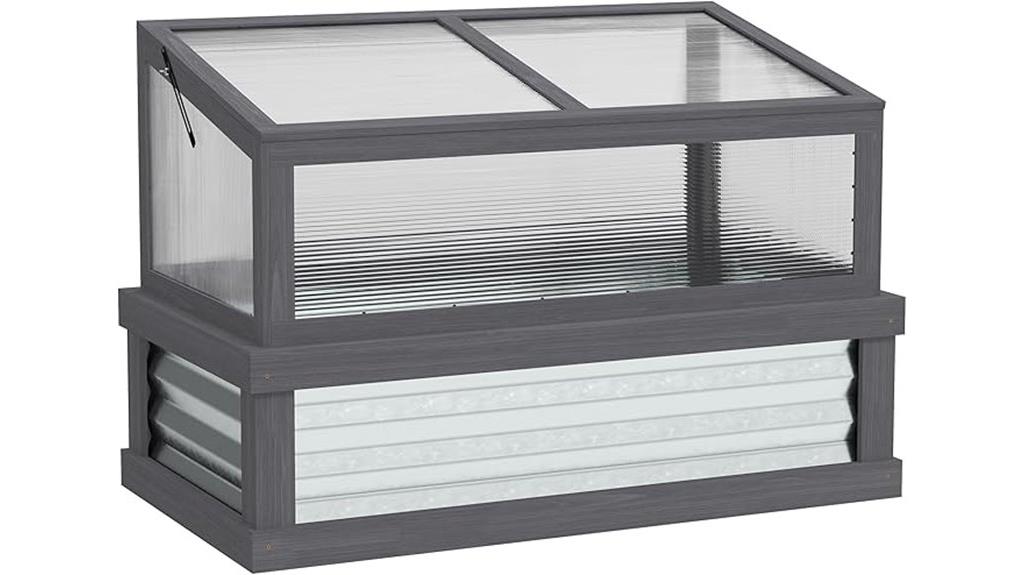 raised garden bed greenhouse