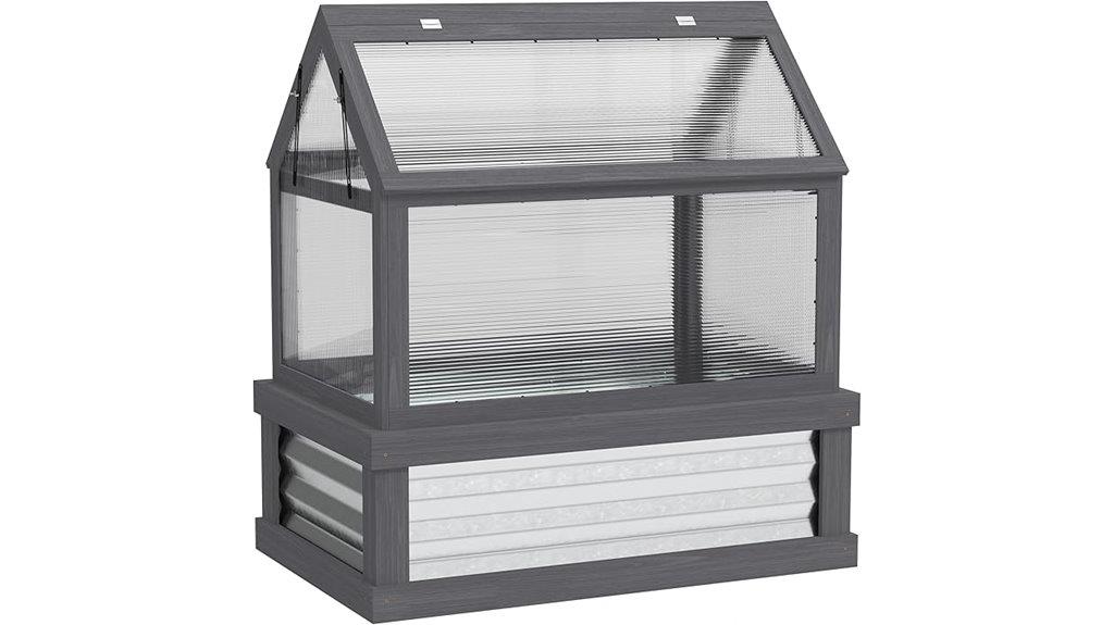 raised garden bed greenhouse