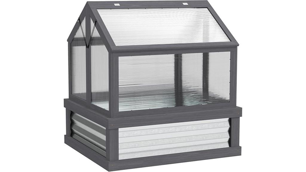 raised garden bed greenhouse