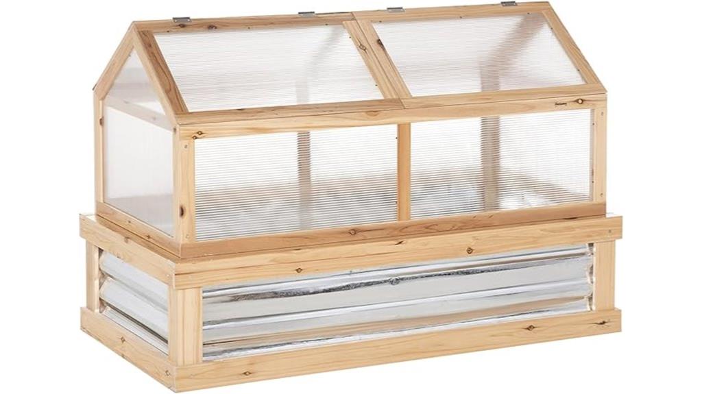 raised garden bed greenhouse