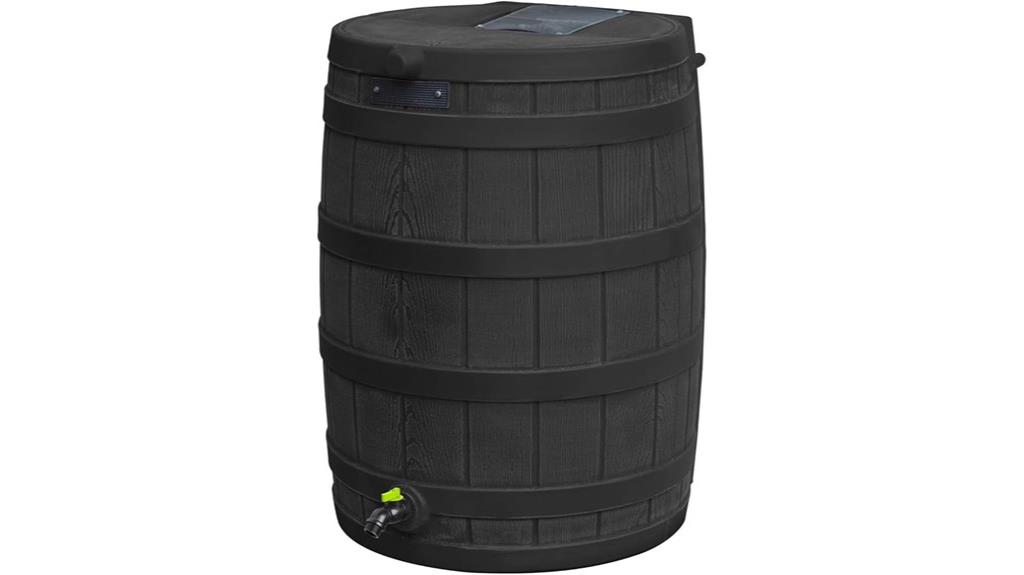 recycled material rain barrel