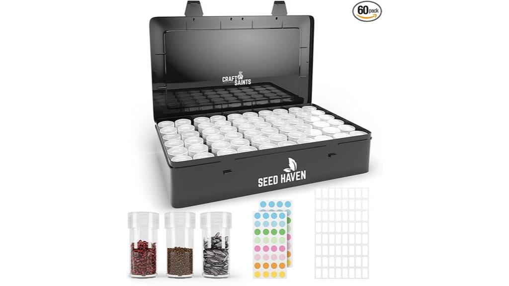 seed storage box with bottles