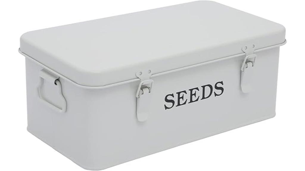 seed storage container with compartments