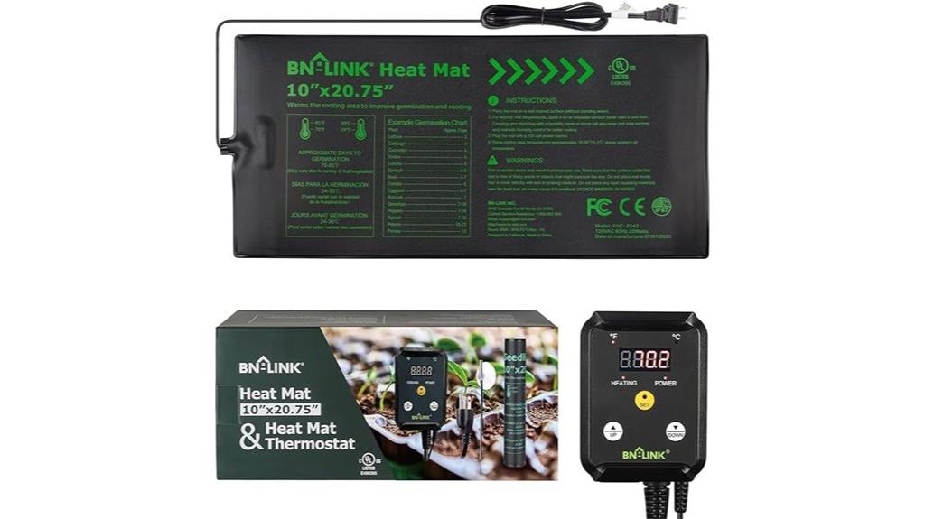 seedling heating with control