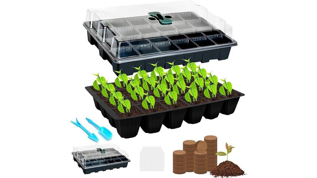 seedling trays with domes