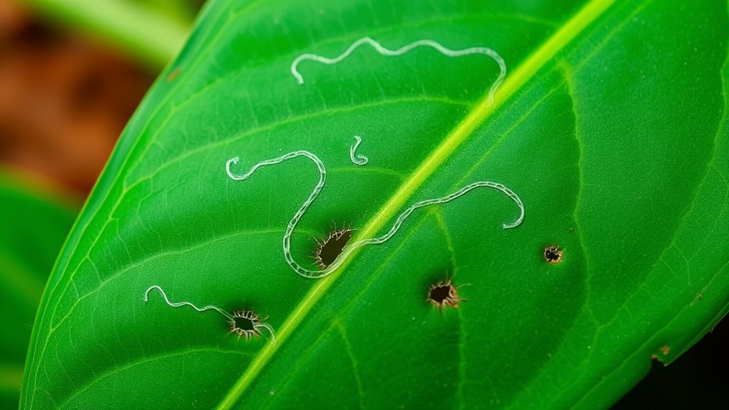 serpentine leaf trails indicate pest