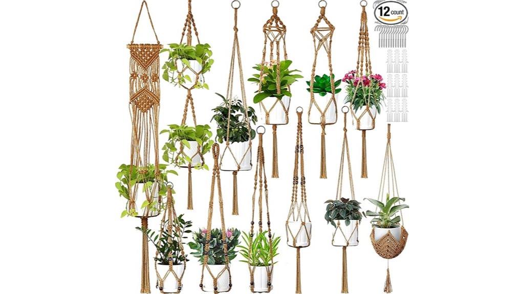set of 12 macrame hangers