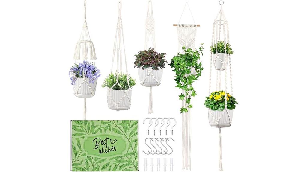set of five indoor hangers