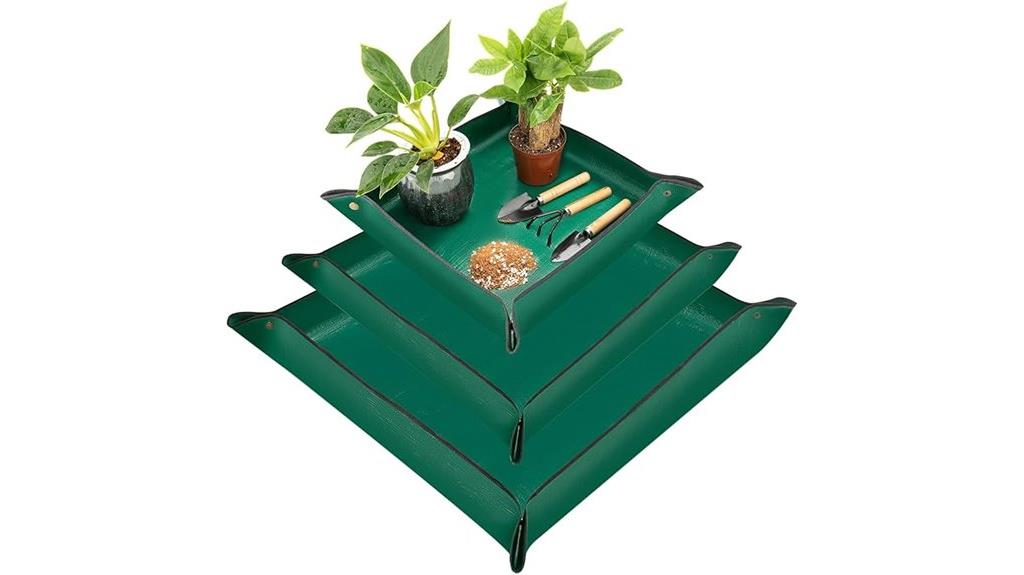 set of three plant mats