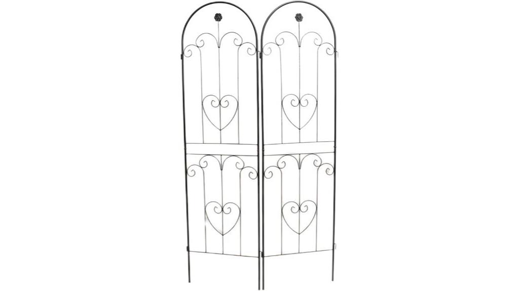 set of two metal trellises