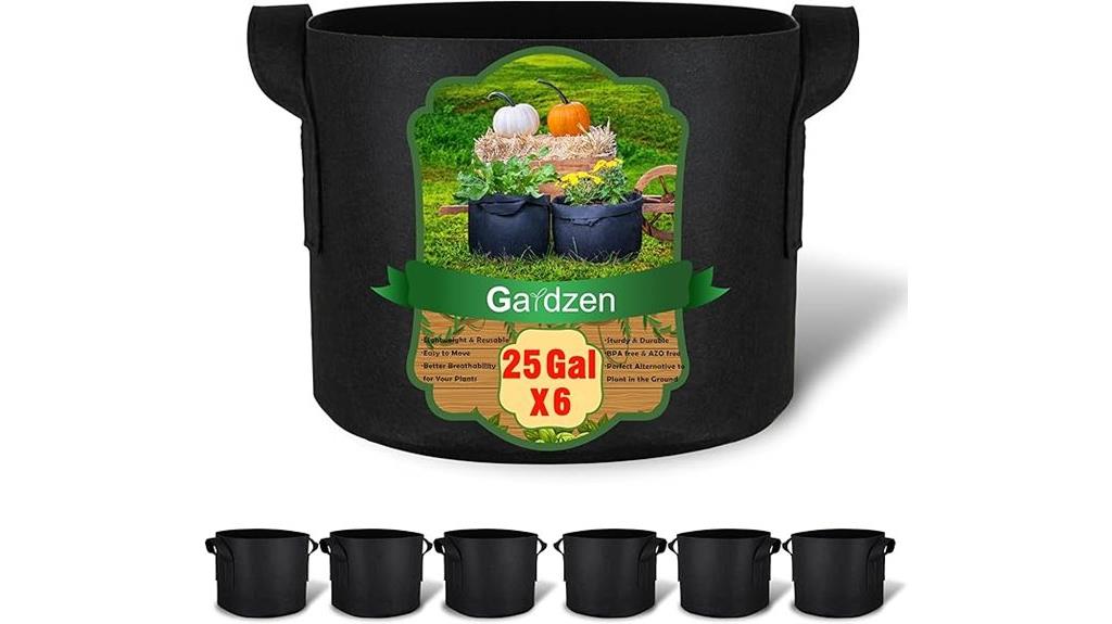 six pack 25 gallon planting bags