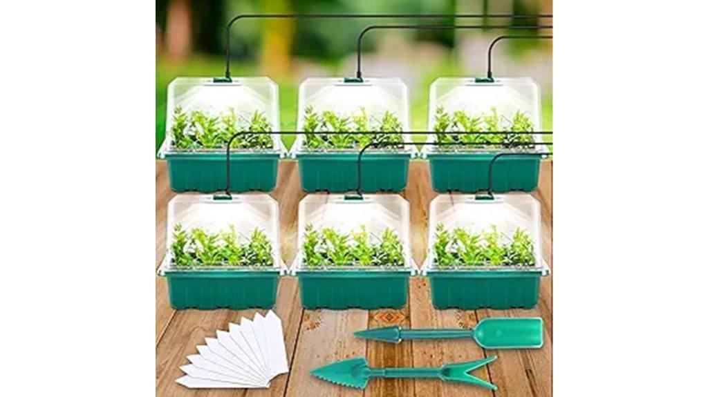six pack seedling grow lights
