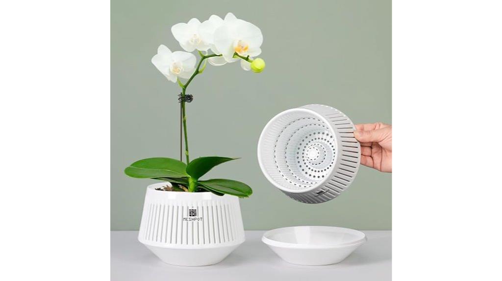 small orchid pots with drainage
