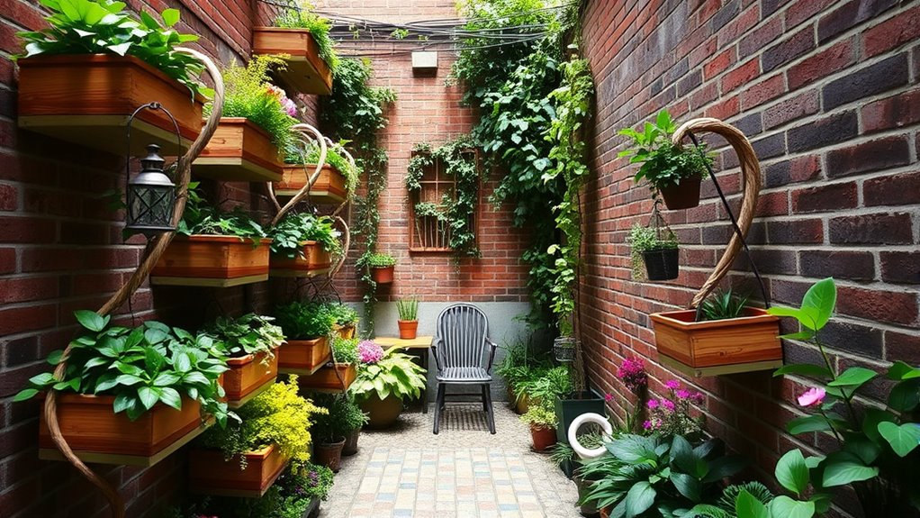 small space lush garden