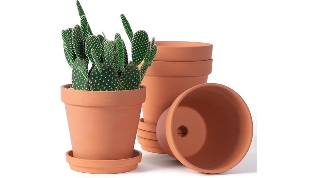 small terracotta plant pots