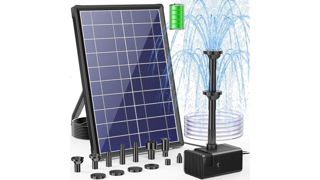 solar fountain pump with battery