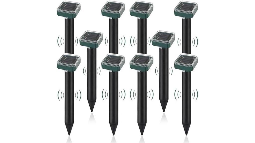 solar mole deterrent stakes