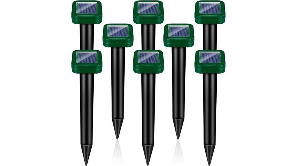 solar powered mole repellent stakes