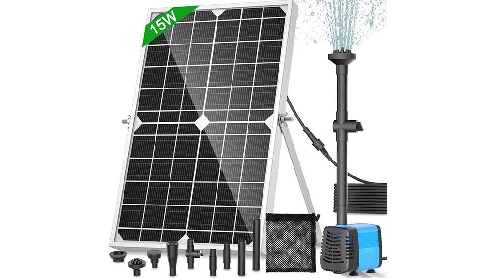 solar powered water fountain