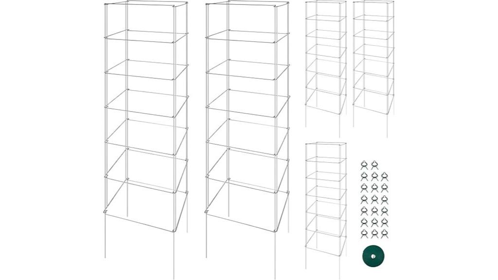 square tomato cage set