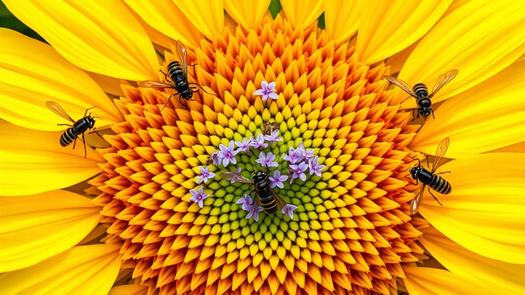 sunflowers attract beneficial pollinators