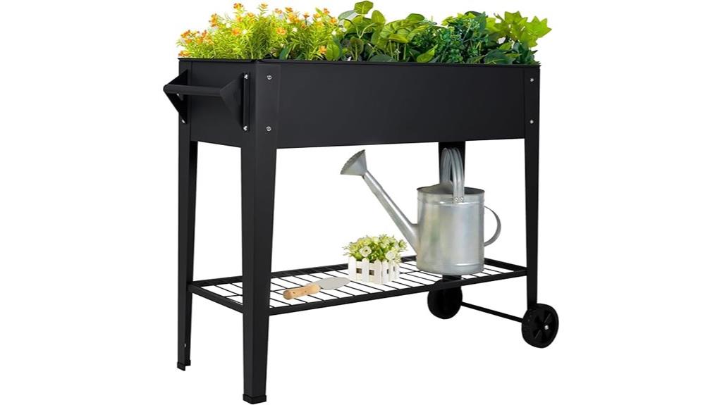 tall wheeled garden bed