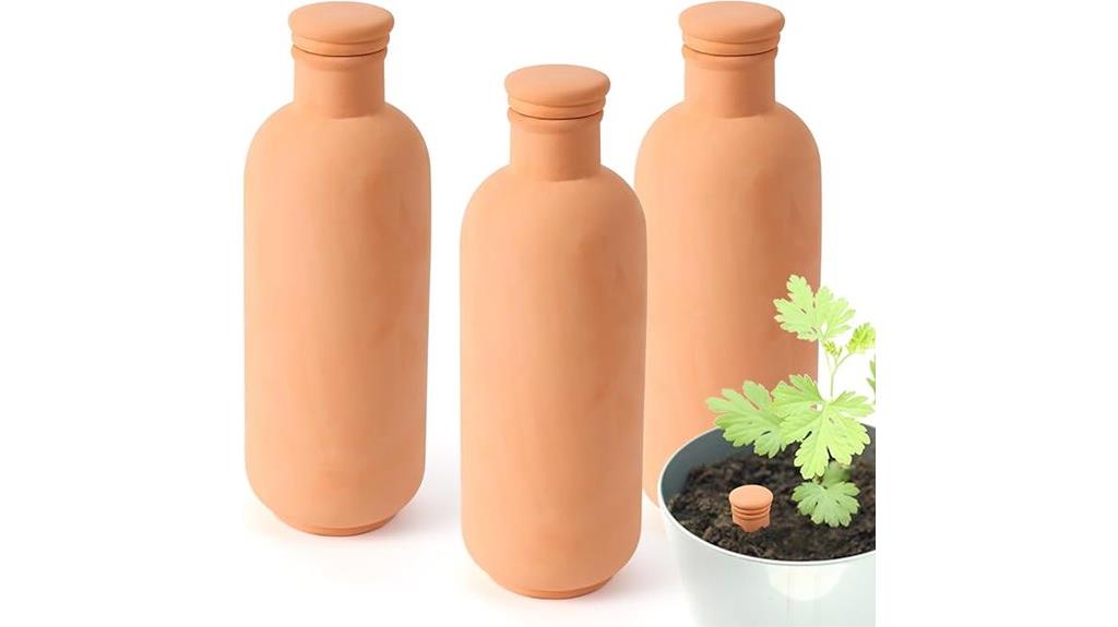 terracotta pot set with globes