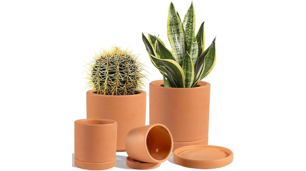 terracotta pots with drainage