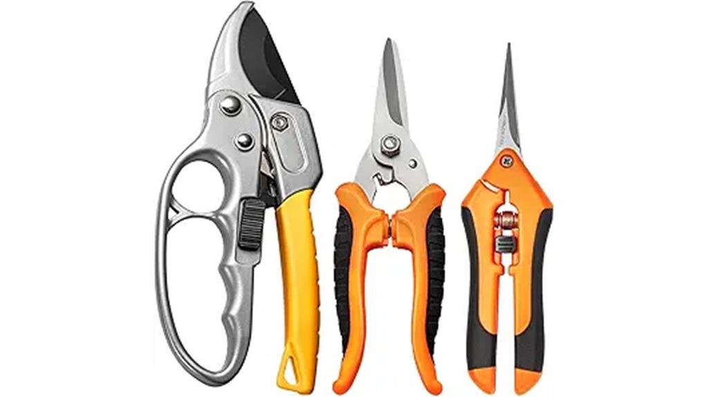 three pack garden scissors