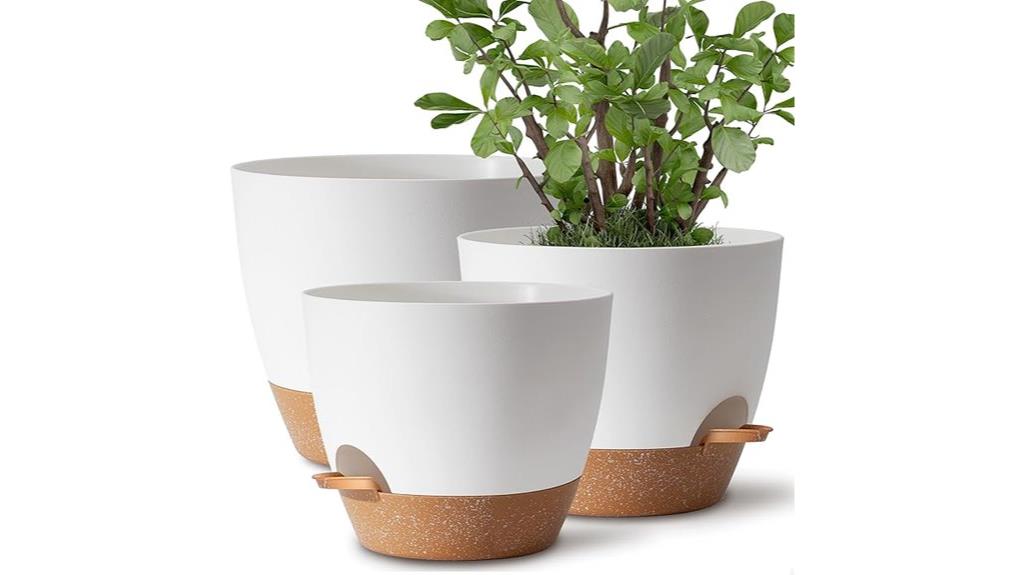 three piece plant pot set