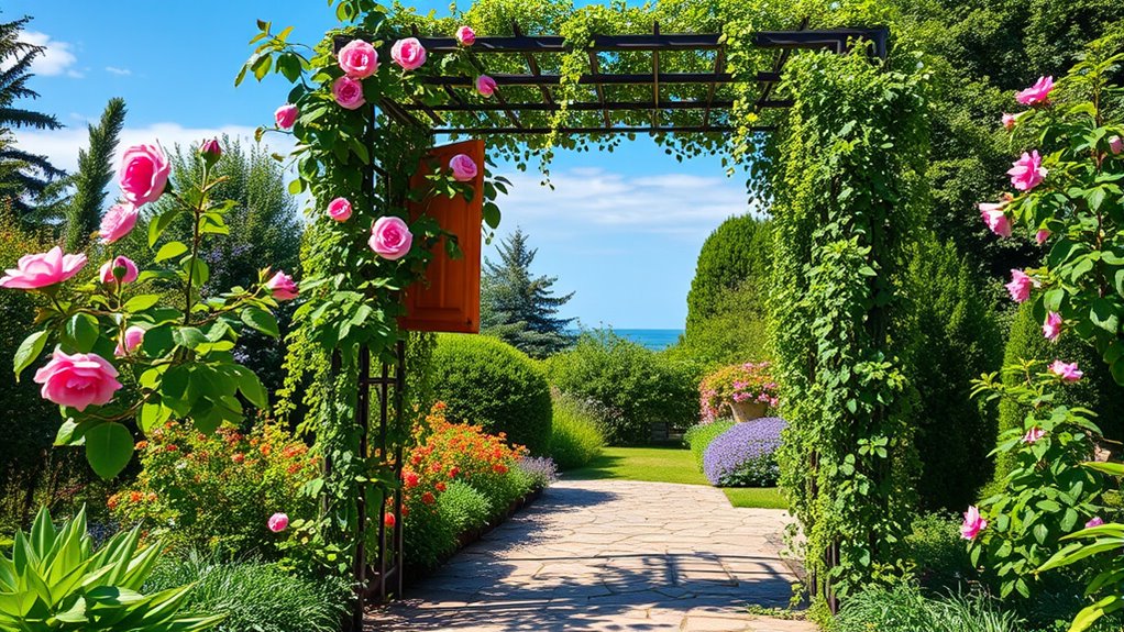 top garden obelisk trellises