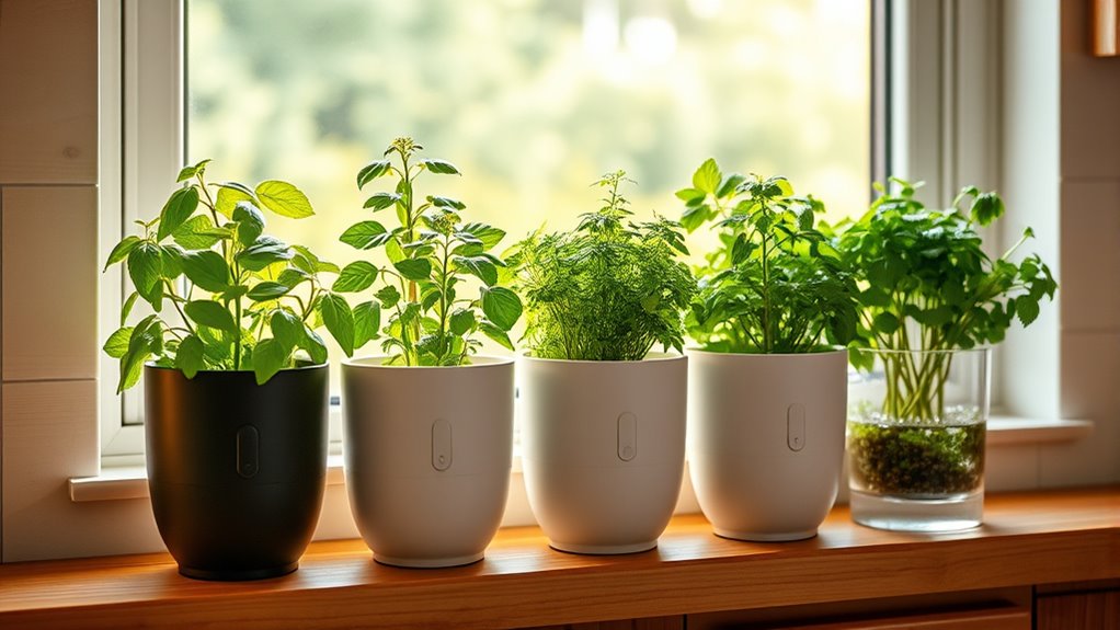 top herb planters with automatic watering