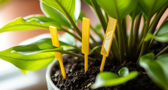 top yellow sticky stakes