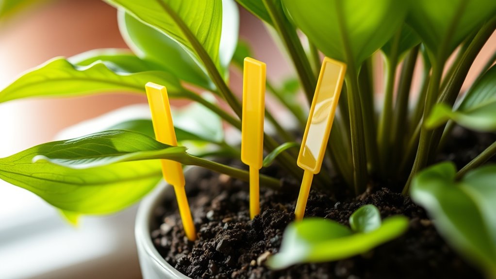 top yellow sticky stakes