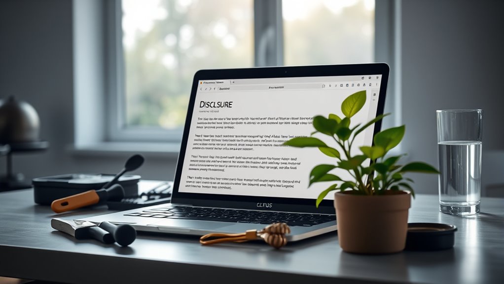 transparent affiliate disclosure practices