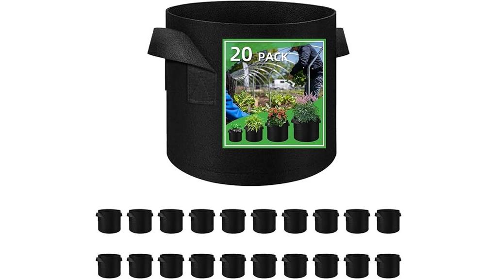 twenty 10 gallon plant bags