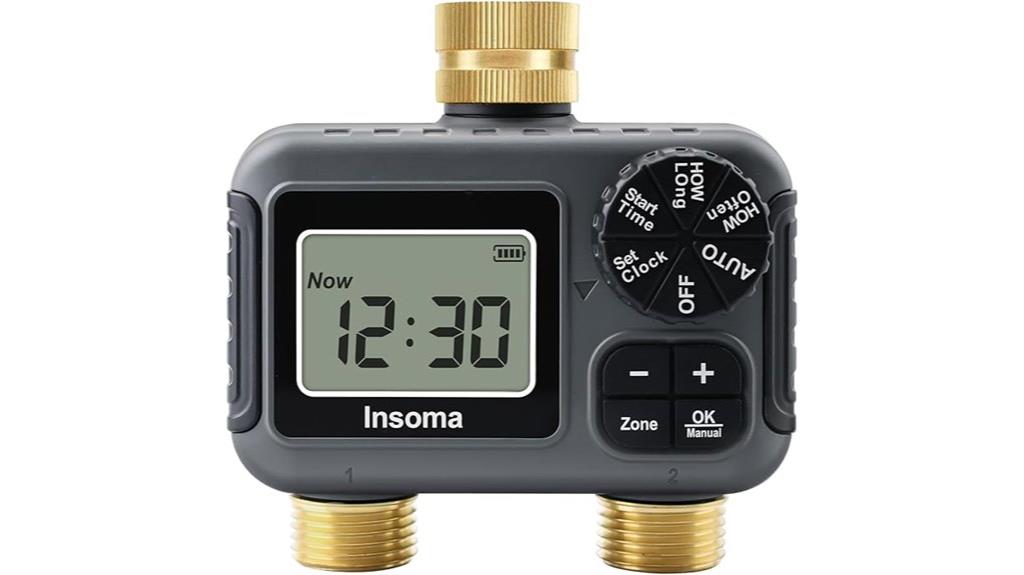 two zone brass water timer