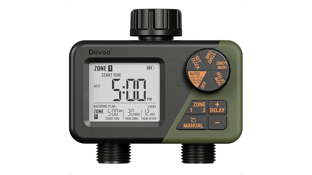 two zone programmable sprinkler