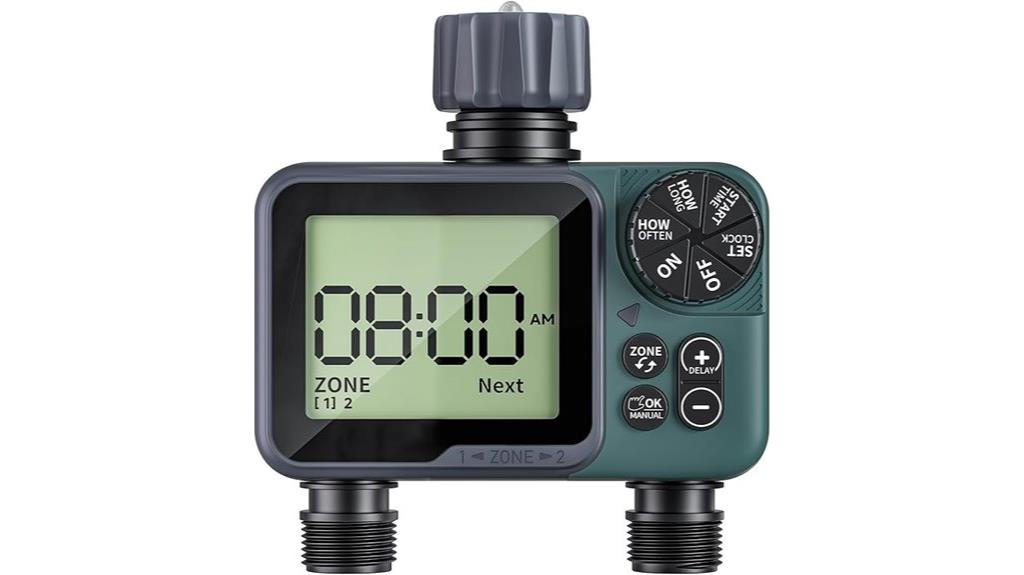 two zone sprinkler timer