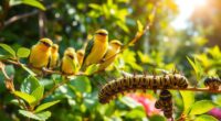use birds to control caterpillars