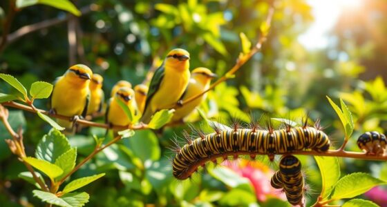 use birds to control caterpillars