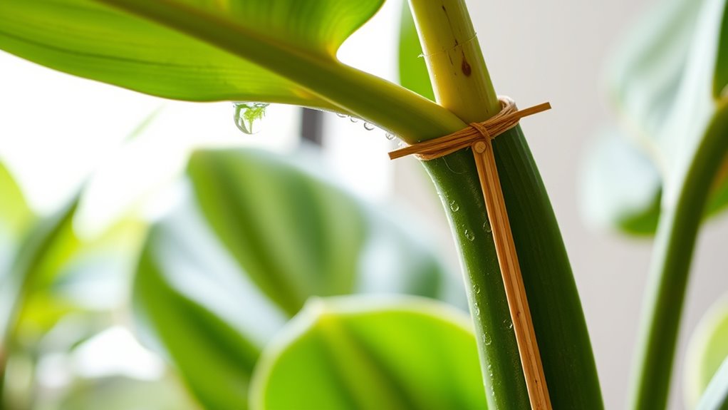 use supports and stabilize stems