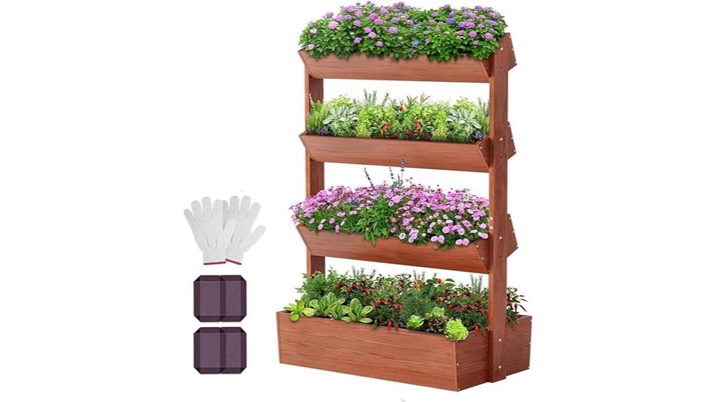 vertical four tier garden bed