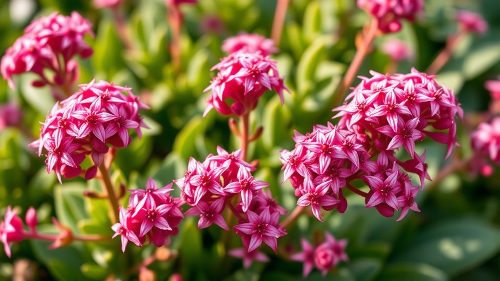 vibrant fall blooming succulent